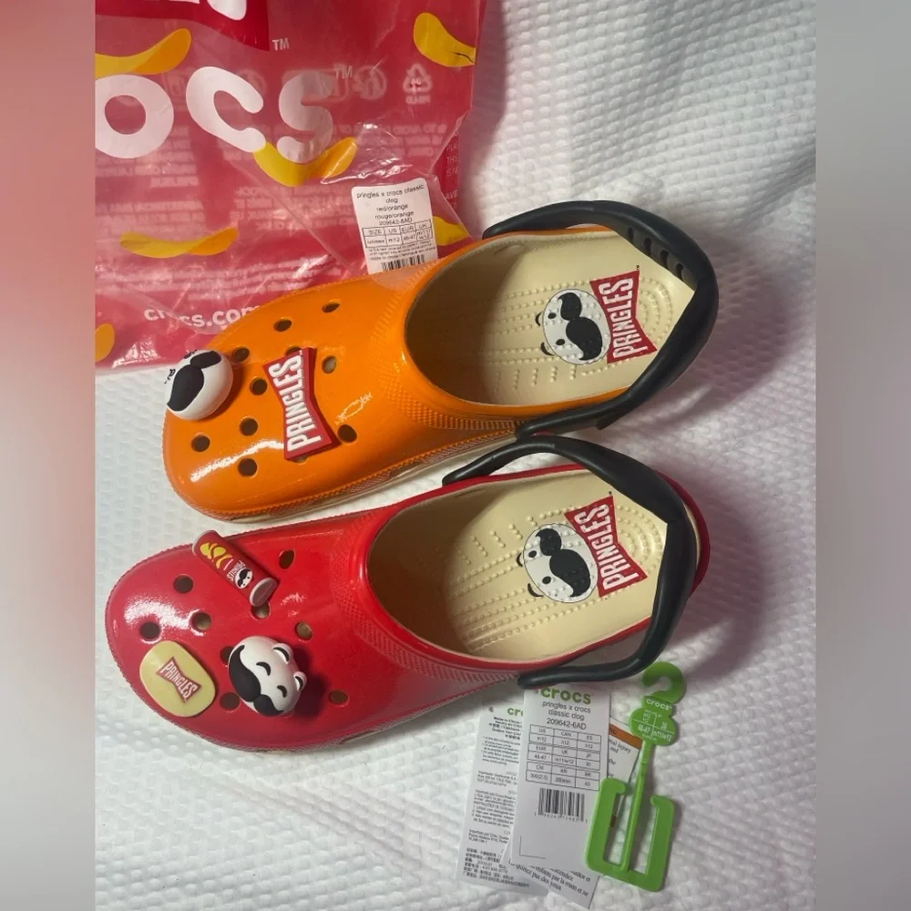 Pringles x Crocs Classic Clog Red Orange Size M12 W14 NWT Limited Edition